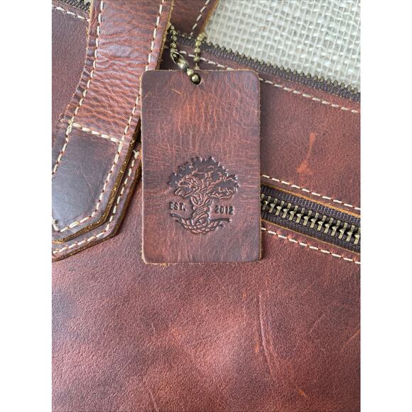 Tree Of Life Est. 2012 Logo Woven Leather Detail Large Tote Large Shoulder Bag - Picture 2 of 7